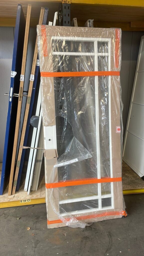 Opdekdeur met glas 93x231,5